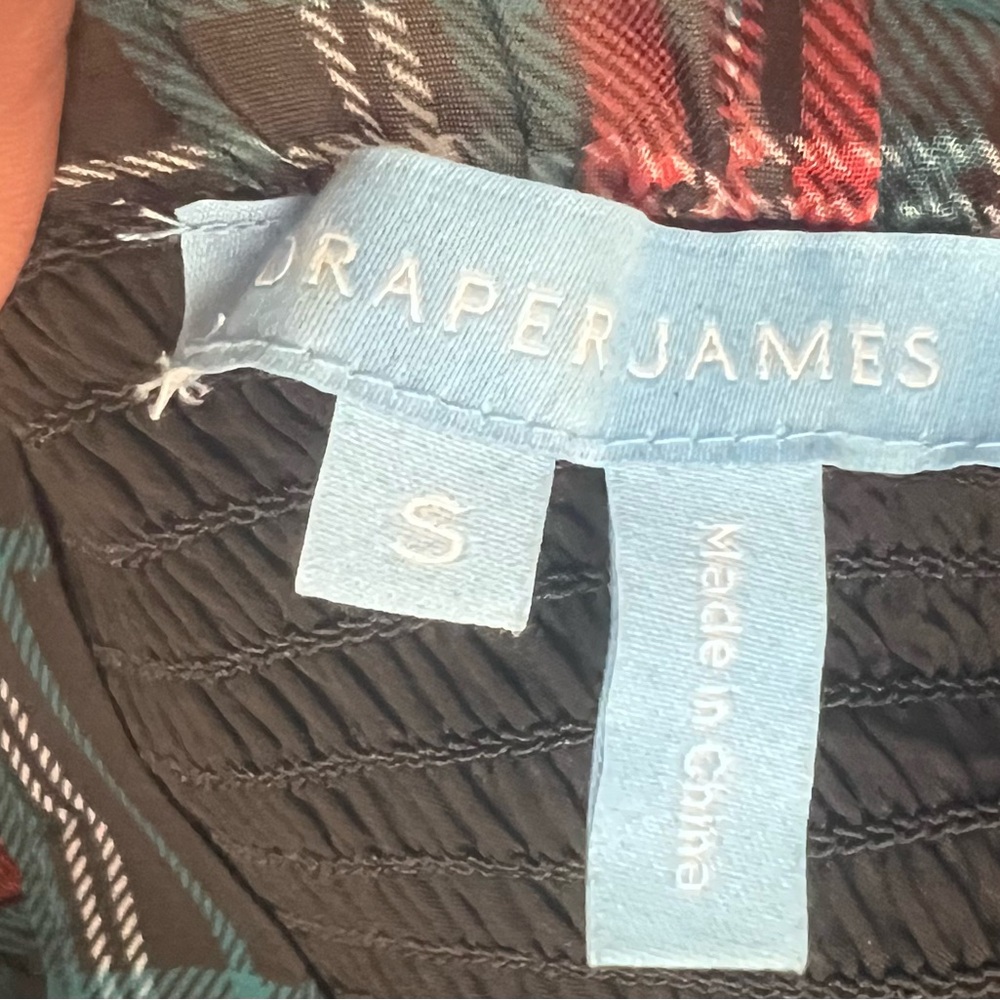 Draper James Kimberly Smocked Midi Dress in Georgia Plaid Preppy Ruffle Sz S - Picture 7 of 10